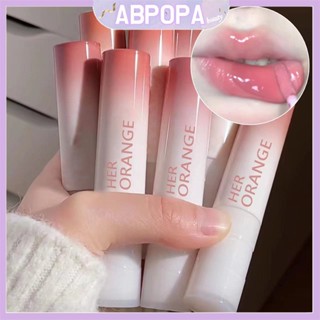 Abpopa Beauty HERORANGE ลิปสติก เคลือบริมฝีปาก 3D สําหรับผู้หญิง