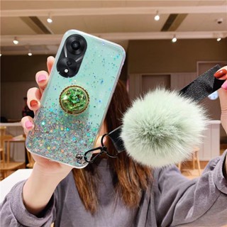 เคสโทรศัพท์มือถือ Tpu นิ่ม ประดับพลอยเทียม หรูหรา พร้อมสายคล้อง สําหรับ OPPO A38 4G 5G