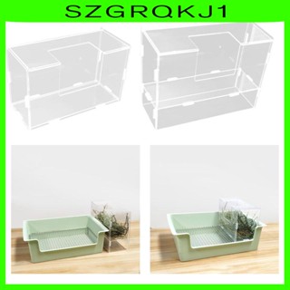 [szgrqkj1] เครื่องให้อาหารกระต่าย แบบอะคริลิค ทนทาน สําหรับนกพิราบ กระต่าย เม่น