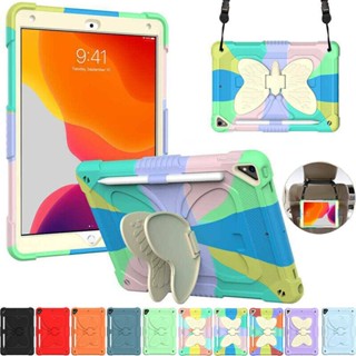 เคส กันกระแทก ลายผีเสื้อ พร้อมสายคล้อง สําหรับ iPad Air 4th iPad Air 5th iPad Pro 11 2018 2020 2021 2022