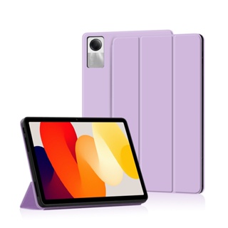 เคสแท็บเล็ต หนัง PU ซิลิโคนนิ่ม พับได้สามทบ ตั้งหลับอัตโนมัติ สําหรับ Xiaomi Redmi Pad SE 11 นิ้ว 2023