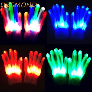 ถุงมือเรืองแสงในที่มืด LED เรืองแสงในที่มืด ของเล่นคริสต์มาส