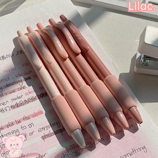 Lilac ปากกาลูกลื่น หมึกเจล 0.5 มม. สีดํา สําหรับสํานักงาน โรงเรียน 5 ชิ้น