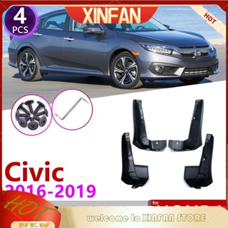 Xinfan บังโคลนรถยนต์ สําหรับ Honda Civic 2016 2017 2018 2019 FC FC1 FC2 FC5 4 ชิ้น