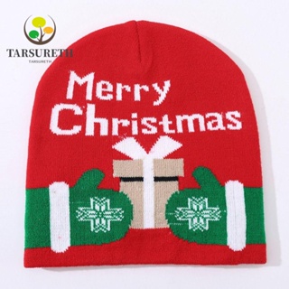 Tarsureth หมวกบีนนี่ ผ้าถักอะคริลิค แบบหนา ลายคริสต์มาส กวางเอลก์น่ารัก ให้ความอบอุ่น