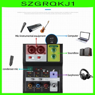 [szgrqkj1] เครื่องมิกเซอร์เสียงสเตอริโอดิจิทัล USB 2 ช่อง 48V สําหรับ KTV บันทึกเสียงสเตอริโอ ถ่ายทอดสด