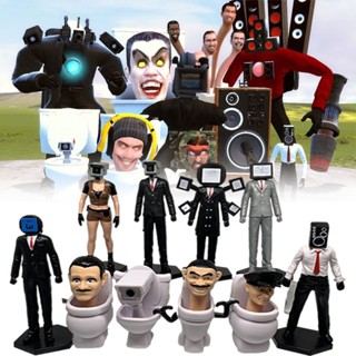 โมเดลตุ๊กตาฟิกเกอร์ Skibidi Toilet Action Figure Speakerman TV Man Monitor Man ของเล่นสําหรับเด็ก เก็บสะสม ของขวัญ 9 ชิ้น 23 ชิ้น