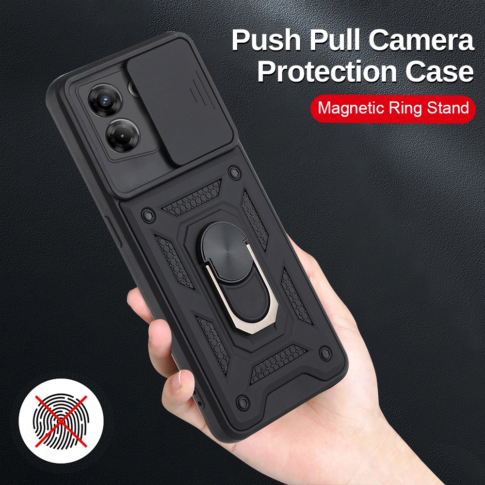 ​เคสโทรศัพท์มือถือ แบบแม่เหล็ก ป้องกันกล้อง พร้อมแหวนขาตั้ง สําหรับ Tecno Camon 20 Pro 5G Pova 5 4G Camon 20Pro Pova5