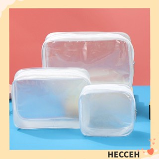 Hecceh กระเป๋าเครื่องสําอาง PVC แบบใส