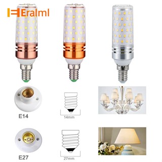 Eralml หลอดไฟ LED 85-265v E14 E27 16w สว่างมาก หรี่แสงได้ 3 สี 4 ชิ้น