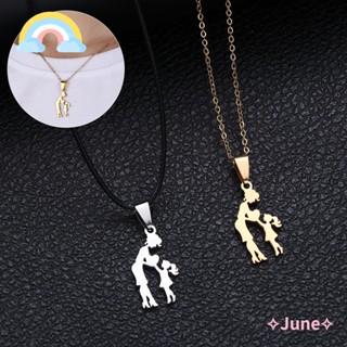 June สร้อยคอหนัง จี้เงิน ทอง ของขวัญคริสต์มาส สําหรับผู้หญิง