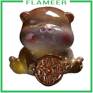 [Flameer] รูปปั้นแมวนําโชคน่ารัก ขนาดเล็ก สําหรับตกแต่งบ้าน ห้องนั่งเล่น