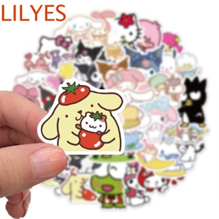 Lilyescub สติกเกอร์ ลายปิกาจู คิตตี้ ซินนาม่อนโรล ของขวัญคริสต์มาส สําหรับตกแต่งเครื่องเขียนเด็ก 60 120 ชิ้น ต่อกล่อง