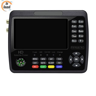 【IS】เครื่องวัดสัญญาณดาวเทียม V10 Finder Pro HD 1080P 4.3 นิ้ว LCD H.264 H.265 10 บิต