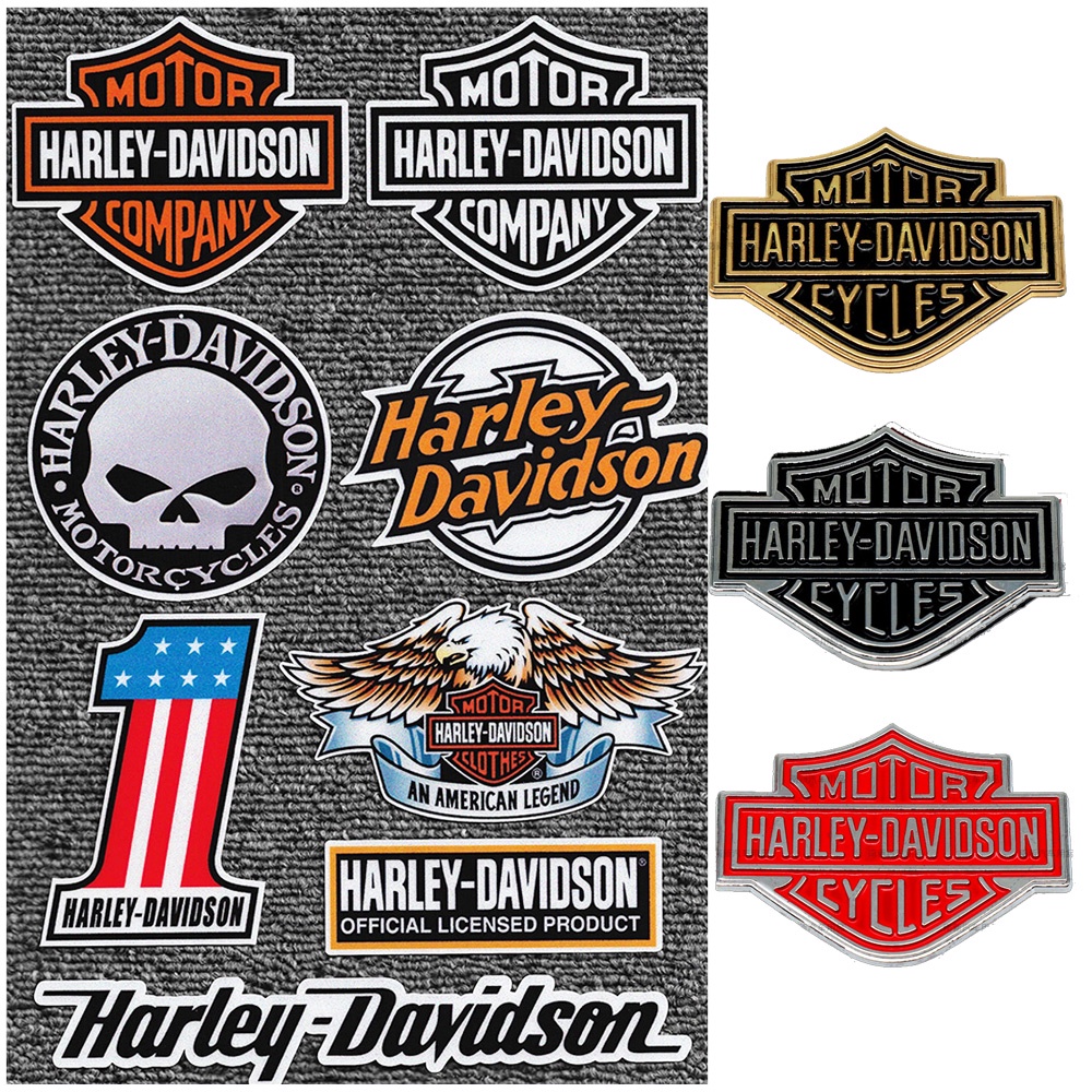 สติกเกอร์โลหะ ลายกราฟิก Harley-Davidson 3D สําหรับติดตกแต่งรถยนต์ รถจักรยานยนต์
