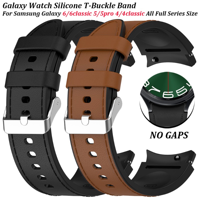 สายนาฬิกาข้อมือซิลิโคน ไม่มีช่องว่าง สําหรับ Samsung Galaxy Watch 6 5 4 44 มม. 40 มม. 6classic 47 มม. 43 Galaxy 5pro 45 4classic