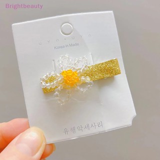 Brightbeauty กิ๊บติดผม รูปดอกไม้ เป็ด ประดับคริสตัล สไตล์มินิมอล 1 ชิ้น