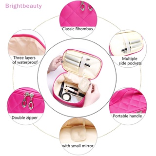 Brightbeauty กระเป๋าเครื่องสําอาง กันน้ํา ความจุขนาดใหญ่ แบบพกพา TH