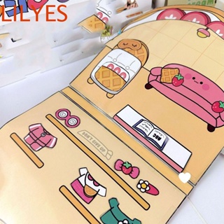 Lilyescub หนังสือสติกเกอร์ รูปวาฟเฟิล 3D แฮนด์เมด สําหรับร้านทําเล็บ ของขวัญวันเกิด