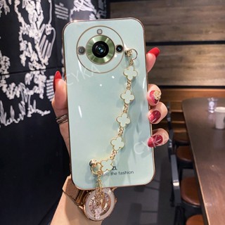 ใหม่ เคสป้องกันโทรศัพท์มือถือชุบไฟฟ้า พร้อมสายคล้องมือ สําหรับ Realme 11 Pro 11Pro+ C51 C53 11 NFC 5G 4G C51