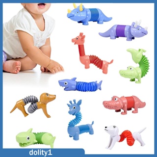 [Dolity1] ของเล่นท่อประสาทสัมผัส ลายการ์ตูนสัตว์ DIY เพื่อการเรียนรู้ สําหรับเด็ก ของขวัญวันเกิด 10 ชิ้น