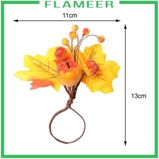 [Flameer] แหวนรัดผ้าเช็ดปาก ลายฮาโลวีน สําหรับบาร์ ห้องรับประทานอาหาร คาเฟ่ ในวันขอบคุณพระเจ้า