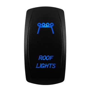 Roof LIGHTS สวิตช์โยก เปิด ปิด ไฟ Led 5 Pin 12V 20A SPST สีฟ้า อุปกรณ์เสริม สําหรับรถยนต์ เรือ Carling Arb Narva 4x4