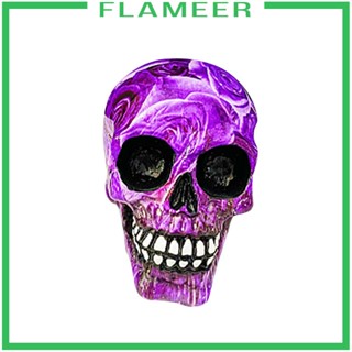 [Flameer] โมเดลหัวกะโหลกเรซิ่น อเนกประสงค์ ขนาด 11.5x8x9 ซม. สําหรับตกแต่งบ้านผีสิง บาร์