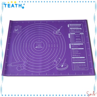 Teath แผ่นซิลิโคนนวดแป้งโด ไม่ติดผิว ขนาด 45x60 ซม. สําหรับทําเบเกอรี่