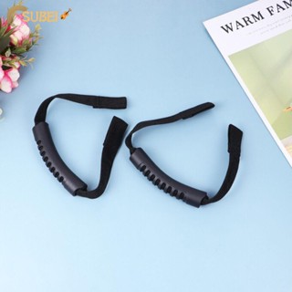 Sukaa ที่จับพลาสติก PVC สีดํา สําหรับพนักพิงศีรษะรถยนต์ กระเป๋าเดินทาง 2 ชิ้น