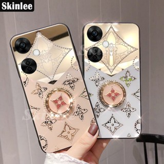 เคสโทรศัพท์มือถือ พร้อมแหวนขาตั้ง และกระจก และสายคล้อง หรูหรา สําหรับ Oneplus Nord CE 3 2 Lite Oneplus Nord CE3 CE2 Lite