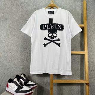 เสื้อยืด พิมพ์ลาย Philipp PLEIN SKULL BONE WHITE