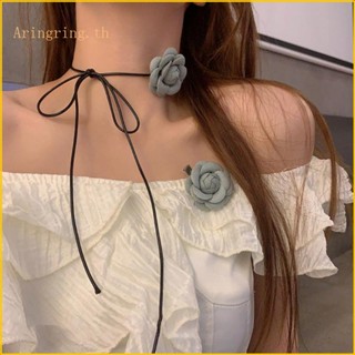 Arin Y2K สร้อยคอโช้คเกอร์ รูปดอกกุหลาบ ปรับได้ สําหรับผู้หญิง Y2K