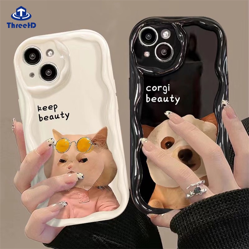 เคสโทรศัพท์มือถือ ลายสุนัข แมว 3D สําหรับ OPPO A58 A57 A17 A54 A53 A17K A16 A15 A12 A95 A76 A74 A3s A5s A55 A33 A77s A78 A32 A7 A9 A98 A96 A94 Reno 8T 7Z 6Z ปกอ่อน