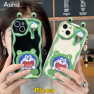 เคสโทรศัพท์มือถือ TPU แบบนิ่ม ลายการ์ตูนโดราเอมอน 3D ขอบโค้ง สําหรับ IPhone 7Plus XR X XS Max 7 6S 6 8 Plus SE 2020 11 14 12 13 Pro Max