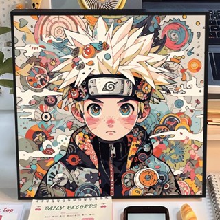 ภาพวาดสีน้ํามัน รูปการ์ตูนนารูโตะ แฮนด์เมด DIY