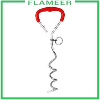 [Flameer] อุปกรณ์เสาสกรูโลหะ สําหรับฝึกสุนัข ขนาดเล็ก ขนาดใหญ่