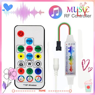 Ly รีโมตควบคุมเพลง แถบไฟ Led 17 คีย์ KTV DC USB 3Pin DC5-24V Mini RF สําหรับ WS2812B WS2811 5050
