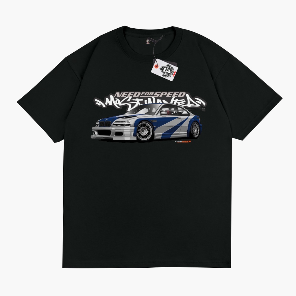 GILAN เสื้อยืด Distro รถ Unisex ภาพ Hotwheel BMW E46 GTR NFS MOST WANTED ยานยนต์