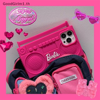 Goodgirlm1 เคสโทรศัพท์มือถือ ซิลิโคน ป้องกัน ลายวิทยุบาร์บี้ สําหรับ Apple 12 13 14 Promax Plus