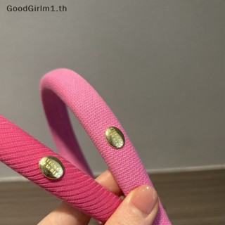 Goodgirlm1 ที่คาดผมแฟชั่น สีชมพู ฉลากสีทอง สําหรับผู้หญิง TH