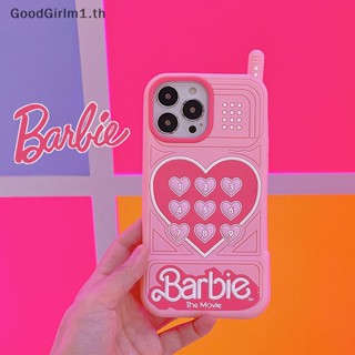 Goodgirlm1 เคสซิลิโคนนิ่ม ลายการ์ตูนบาร์บี้ 3d สีชมพู สําหรับป้องกันโทรศัพท์มือถือ