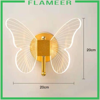 [Flameer] โคมไฟติดผนัง LED รูปผีเสื้อ สําหรับบ้าน ออฟฟิศ ห้องเด็กผู้หญิง