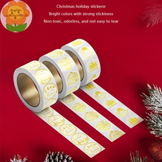 Toplan สติกเกอร์ฉลาก ลาย Thank You In The Gilt Merry Christmas สําหรับติดตกแต่ง