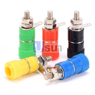 แจ็คกล้วย ซ็อคเก็ต ขั้วต่อ แจ็คลำโพง Socket Banana Jack Terminal Binding Post #JS-910B (ยาว) (1 ตัว)