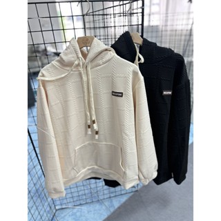 MNO.9 Hoodie 660 เสื้อกันหนาวสเวตเตอร์ชาย มีฮู้ด ผ้าแต่งลาย สีminimal เสื้อกันหนาว เสื้อคลุมสไตล์ญี่ปุ่น