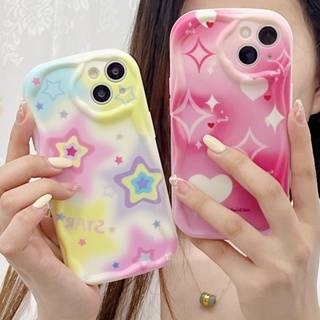 เคสโทรศัพท์มือถือแบบนิ่ม กันกระแทก ลายหัวใจ และดาว สําหรับ Realme C53 C33 C35 C55 C30S C30 C30S C25S C25 C21Y C17 C15 10 8 Pro 9i 8i