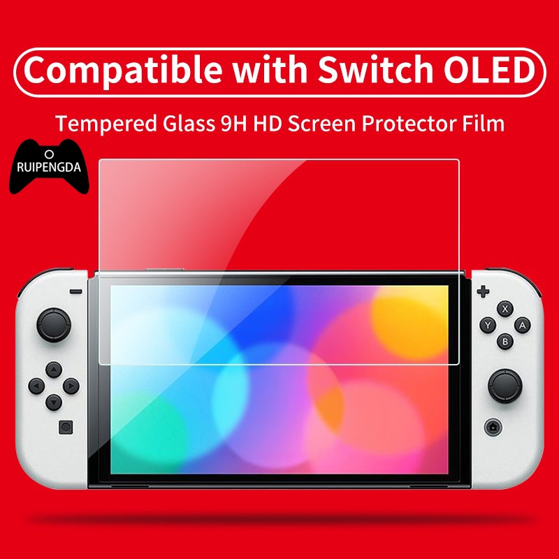 ฟิล์มกระจกนิรภัยกันรอยหน้าจอ OLED 9H HD อุปกรณ์เสริม สําหรับ Nintendo Switch 3 ชิ้น
