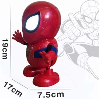 Spiderman Action Figure Dance Super Hero Robot Toy Dancing Music Lights Kids