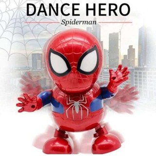 Spiderman Action Figure Dance Super Hero Robot Toy Dancing Music Lights Kids